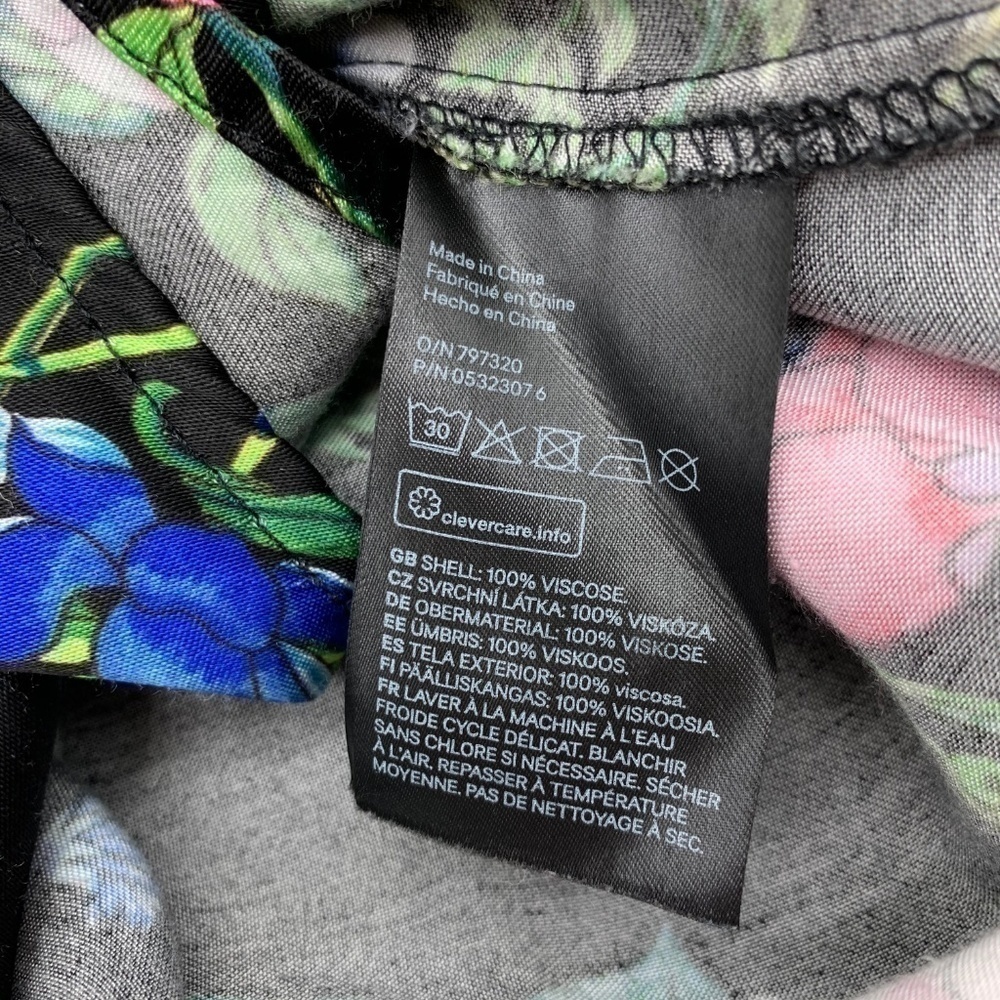 🎉H&M Black w/ Floral Pattern Long Sleeve Dress - Picture 5 of 7